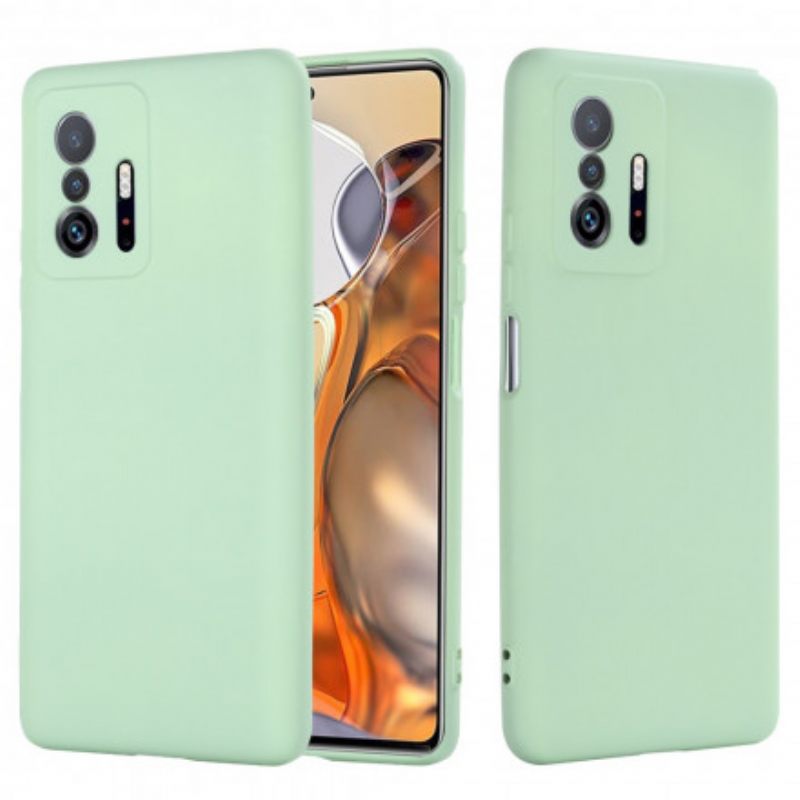 Θήκη Xiaomi 11T / 11T Pro Υγρή Σιλικόνη Με Κορδόνι