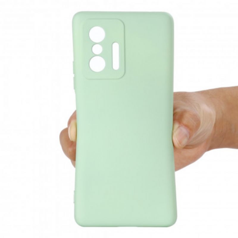 Θήκη Xiaomi 11T / 11T Pro Υγρή Σιλικόνη Με Κορδόνι