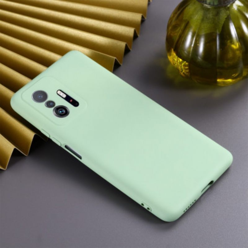 Θήκη Xiaomi 11T / 11T Pro Υγρή Σιλικόνη Με Κορδόνι