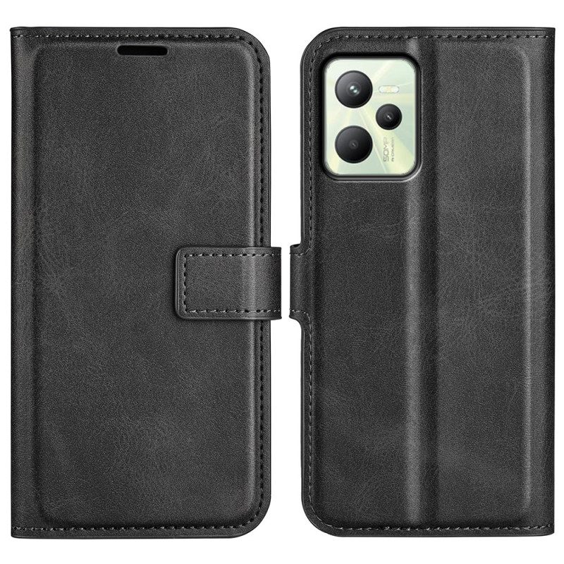 Κάλυμμα Realme C35 Συνθετικό Δέρμα Και Εύκαμπτη Σιλικόνη