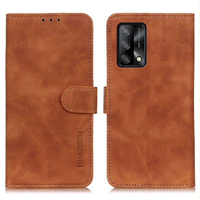 Κάλυμμα Oppo A74 4G Khazneh Vintage Δερμάτινο Εφέ