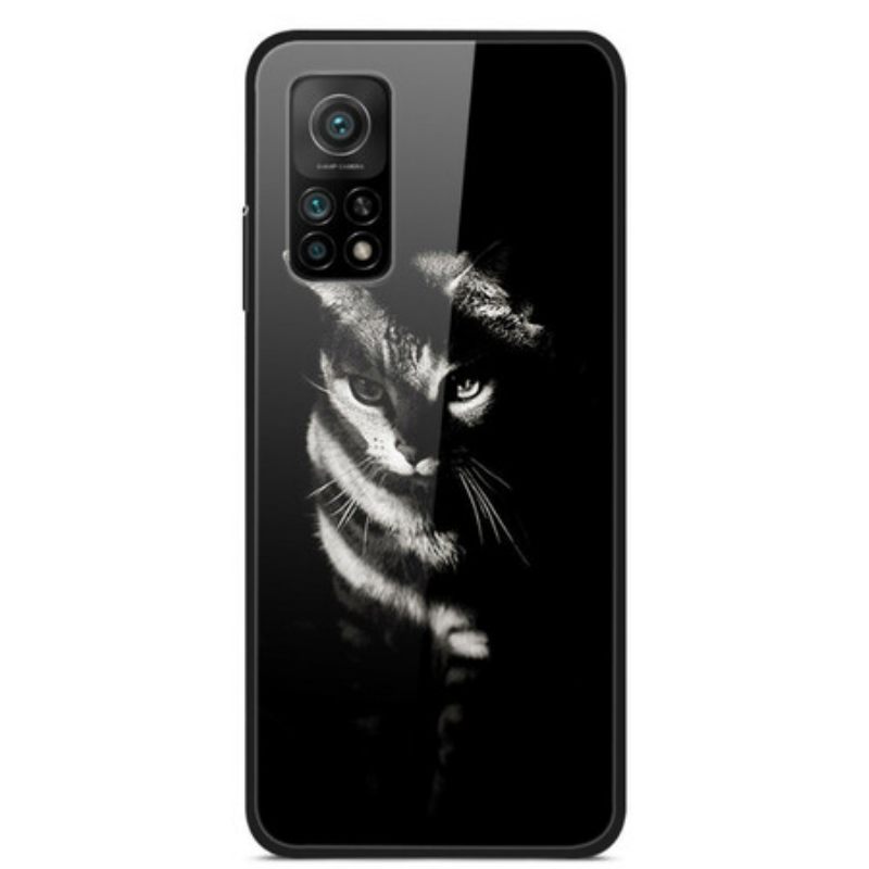 Θήκη Xiaomi Mi 10T / 10T Pro Γάτα Tempered Glass