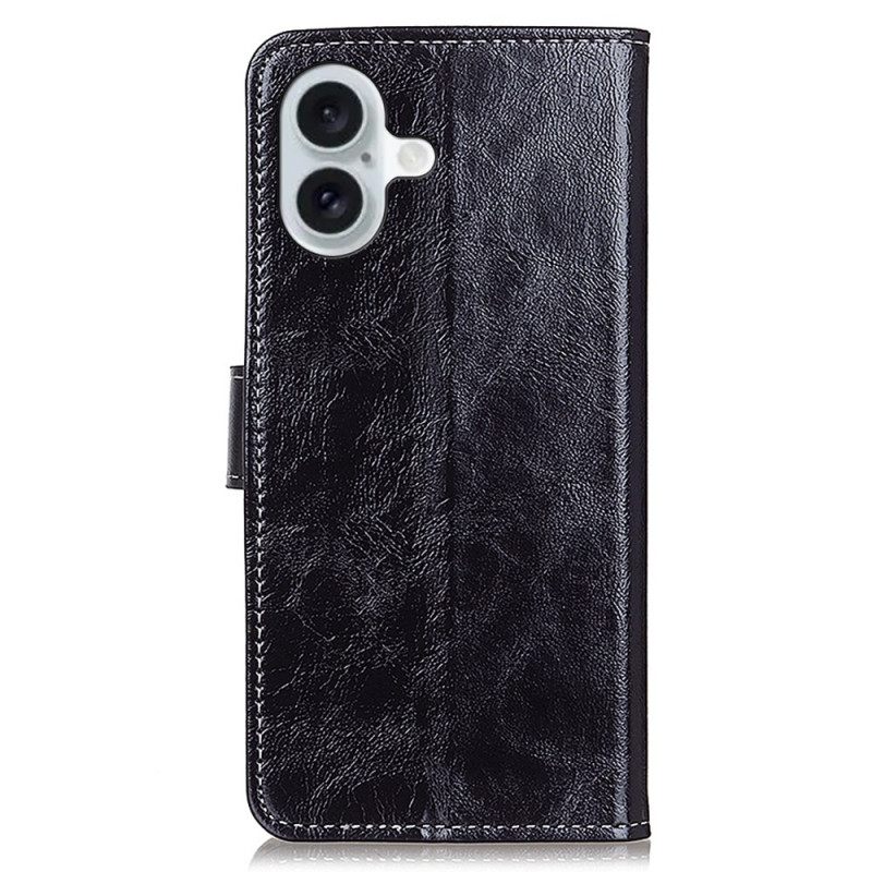 Δερματινη Θηκη iPhone 16 Plus Γυαλιστερό Συνθετικό Δέρμα