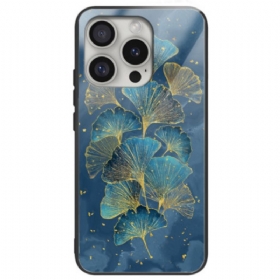 Κάλυμμα iPhone 16 Pro Θήκες Κινητών Φύλλα Ginkgo Από Σκληρυμένο Γυαλί