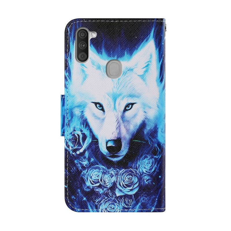Θήκη Flip Samsung Galaxy M11 Λευκός Λύκος
