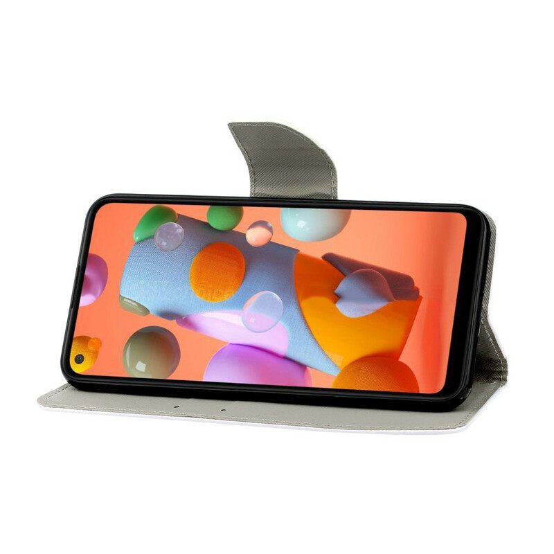 Θήκη Flip Samsung Galaxy M11 Λευκός Λύκος