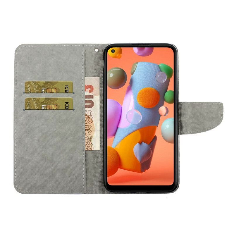 Θήκη Flip Samsung Galaxy M11 Λευκός Λύκος