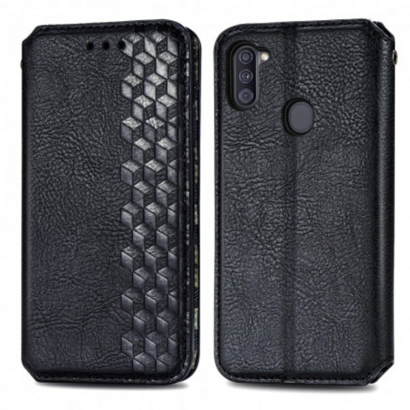 θηκη κινητου Samsung Galaxy M11 Θήκη Flip Δερμάτινη Υφή Διαμαντιών