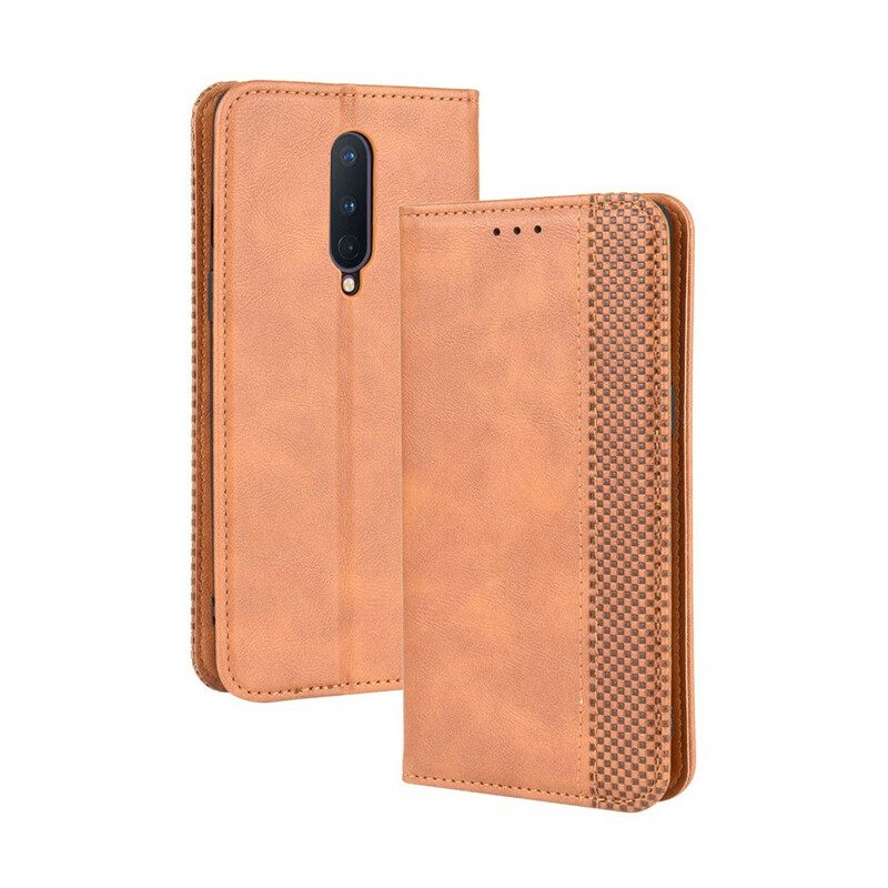 θηκη κινητου OnePlus 8 Θήκη Flip Στυλιζαρισμένο Vintage Δερμάτινο Εφέ