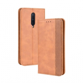 θηκη κινητου OnePlus 8 Θήκη Flip Στυλιζαρισμένο Vintage Δερμάτινο Εφέ