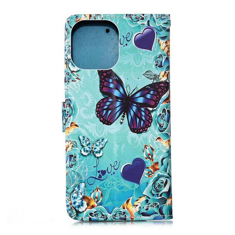 Κάλυμμα iPhone 13 Pro με κορδονι Love Butterflies Strappy