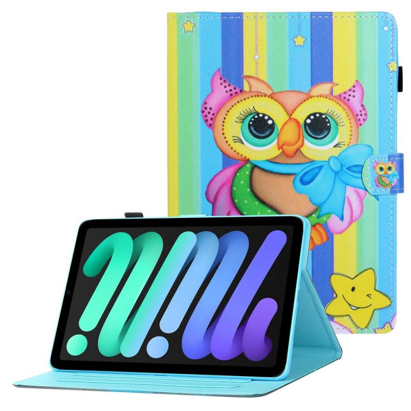 Κάλυμμα iPad Mini 6 (2021) Πολύχρωμη Κουκουβάγια
