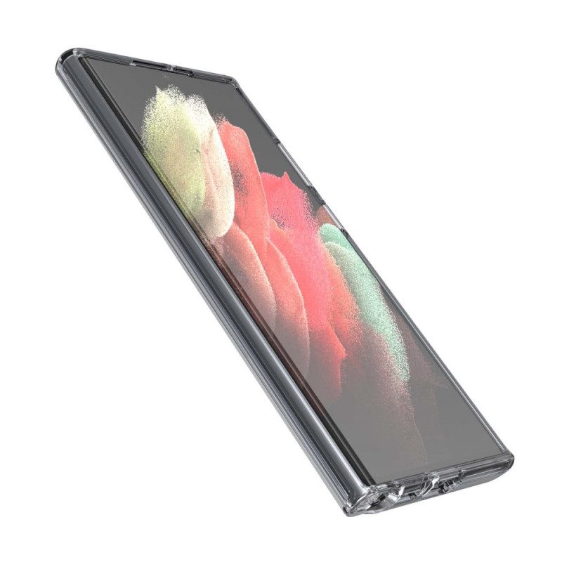 θηκη κινητου Samsung Galaxy S22 Ultra 5G Διαφανές Υβριδικό Έγχρωμο
