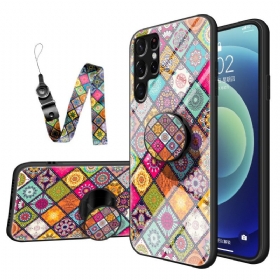 θηκη κινητου Samsung Galaxy S22 Ultra 5G Μαγνητική Θήκη Patchwork