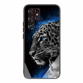 Θήκη Samsung Galaxy S22 Ultra 5G Γυαλί Feline Face Tempered Glass