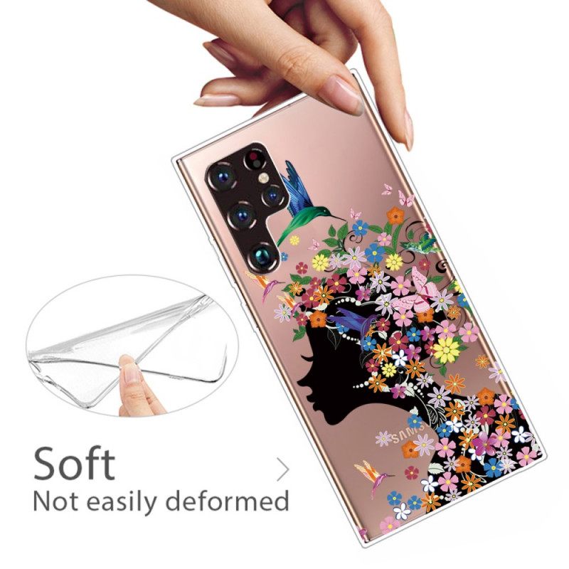Θήκη Samsung Galaxy S22 Ultra 5G Όμορφο Κεφάλι Λουλουδιών