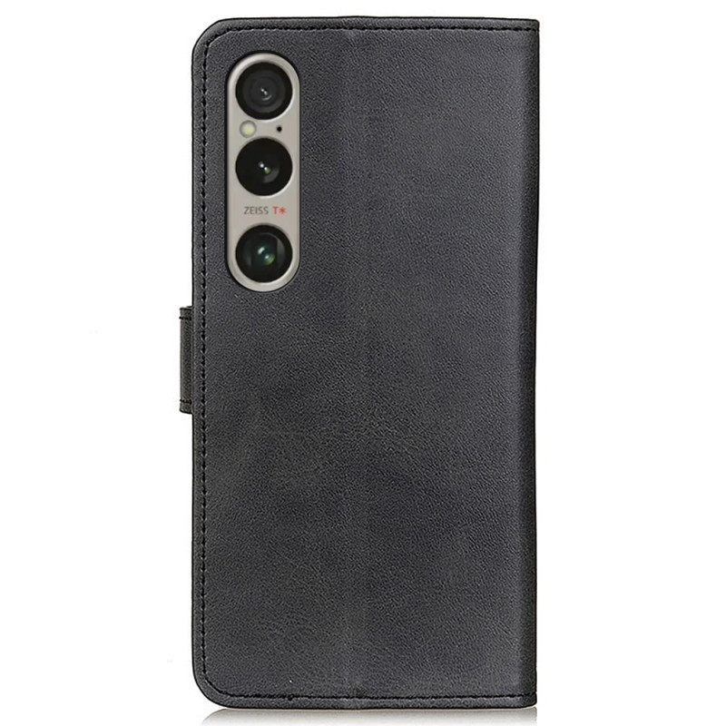 Δερματινη Θηκη Sony Xperia 1 Vi Ματ Συνθετικό Δέρμα