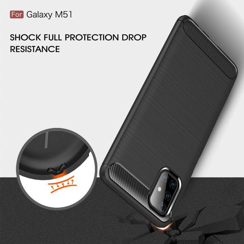 θηκη κινητου Samsung Galaxy M51 Βουρτσισμένο Ανθρακόνημα