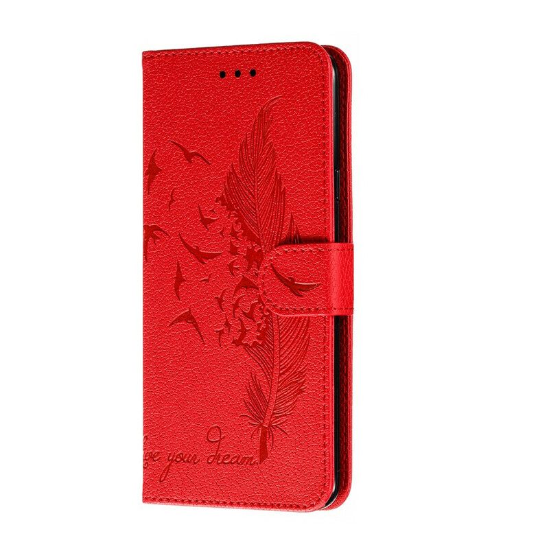 Κάλυμμα Samsung Galaxy A20s Faux Leather Live Your Dream