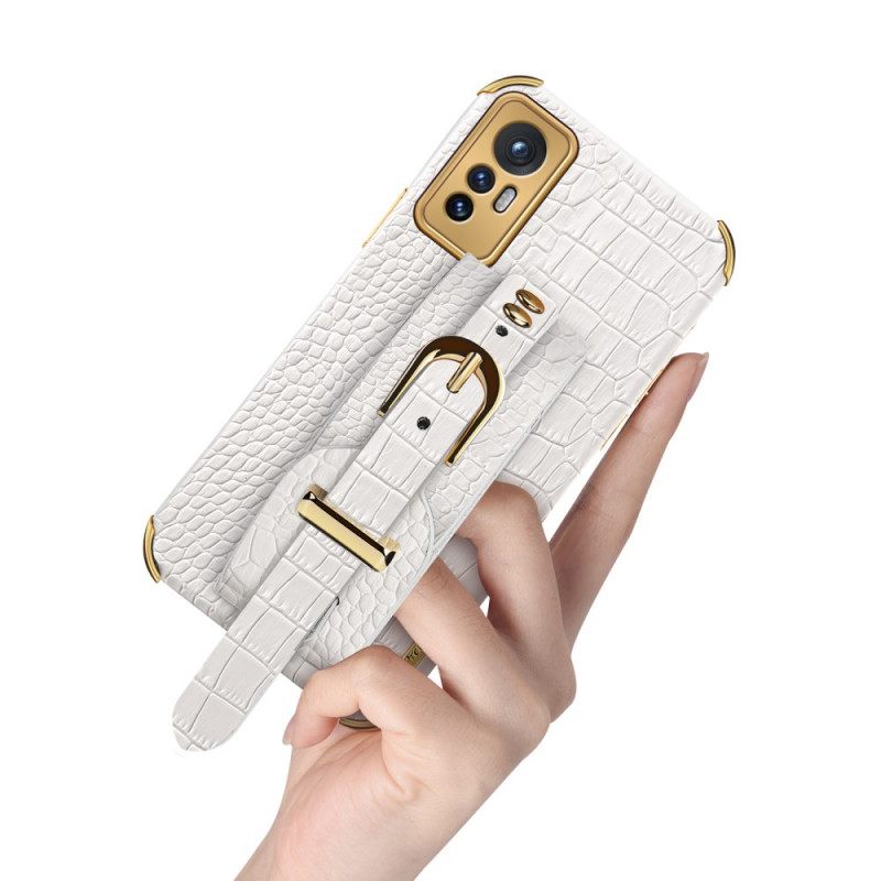 θηκη κινητου Xiaomi 12 Pro Λουράκι Κροκό