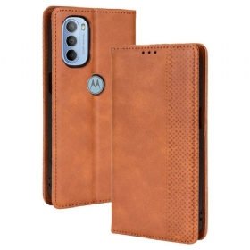 θηκη κινητου Moto G41 / G31 Θήκη Flip Στυλιζαρισμένο Vintage Δερμάτινο Εφέ