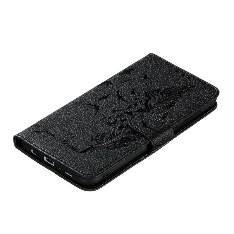 Κάλυμμα Samsung Galaxy A51 Faux Leather Live Your Dream